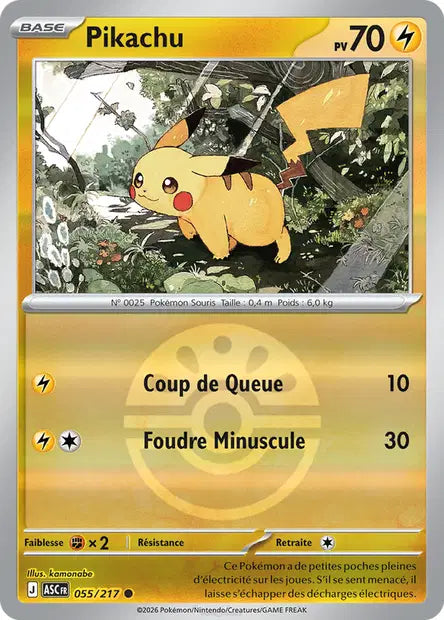 Pikachu - Héros Transcendant - carte originale