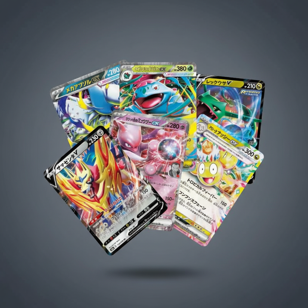 Lot de 50 cartes Pokémon RR japonaises aléatoires EX V