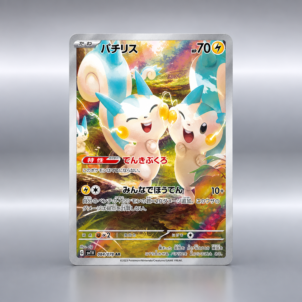 Pachirisu AR 084/078 sur fond studio argenté