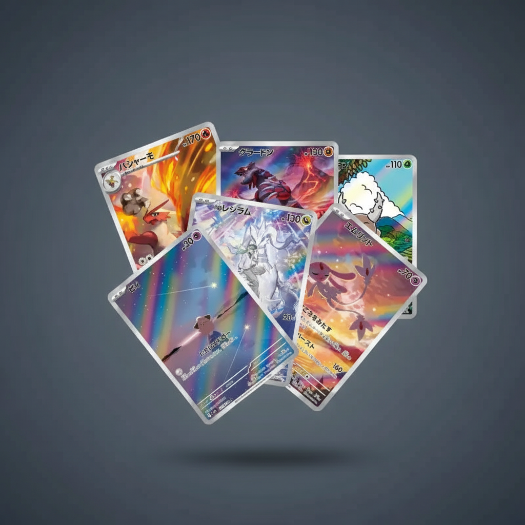 Lot de 25 cartes Pokémon AR japonaises aléatoires